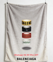 Balenciaga Tape Print Flannel Throw Blanket BA249